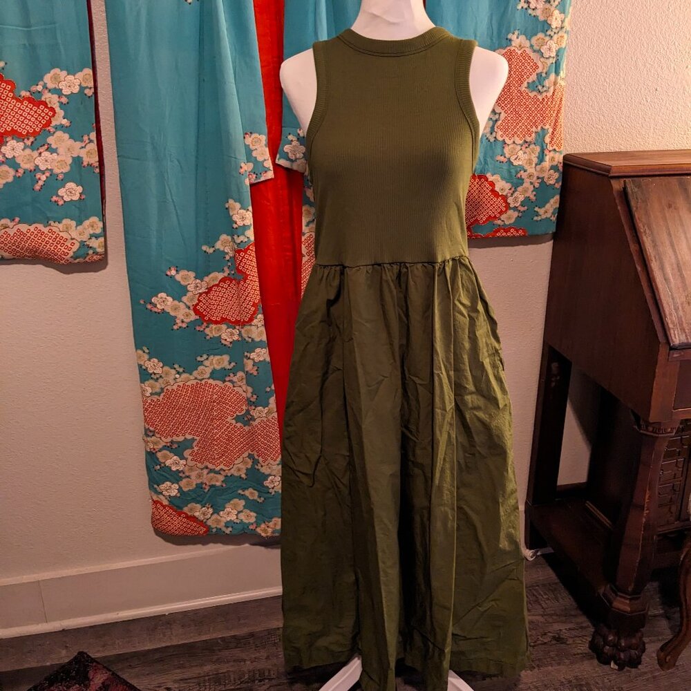 Olive green comfy Old Navy dress